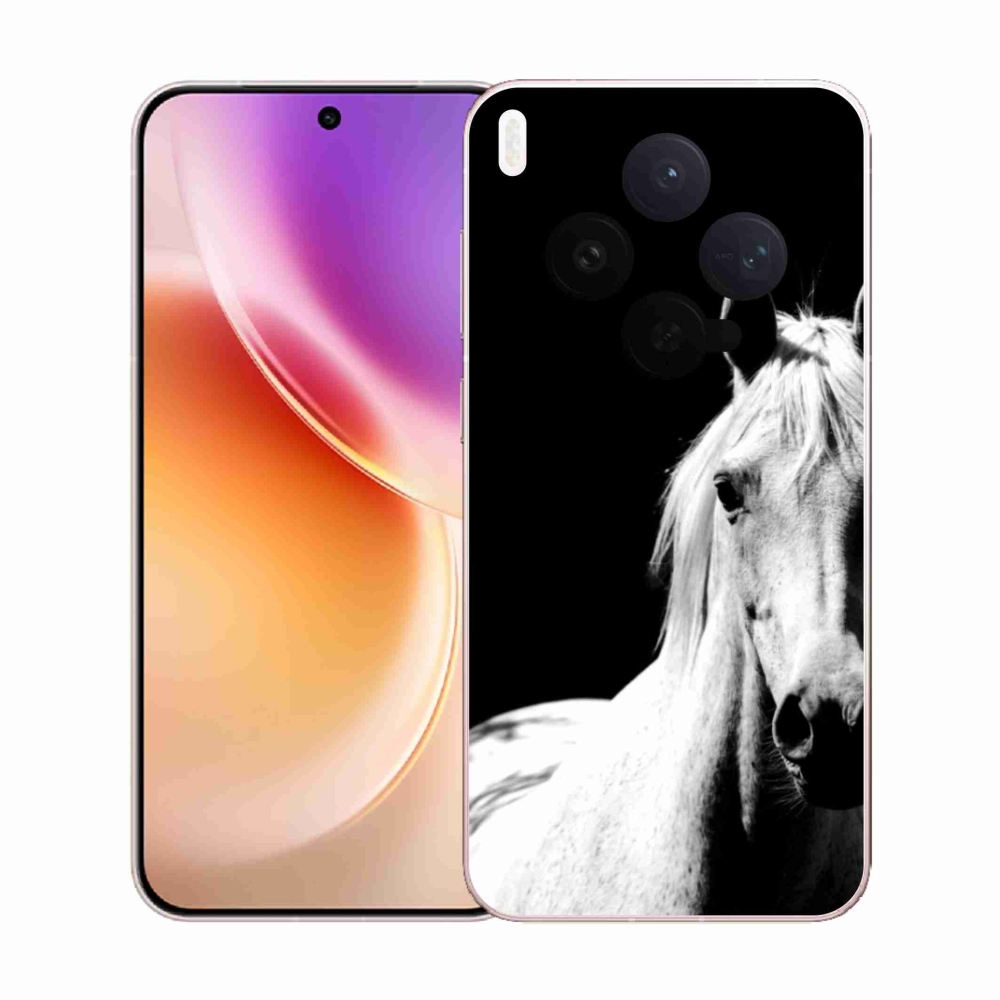 Gelový kryt mmCase na Vivo X300 5G - bílý kůň 5