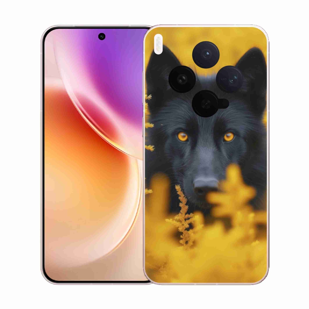 Gelový kryt mmCase na Vivo X300 5G - černý vlk 2