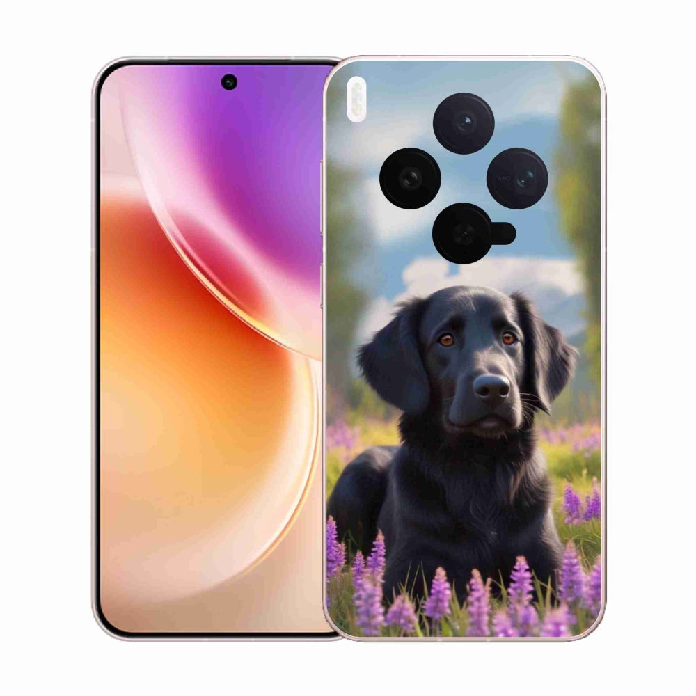 Gelový kryt mmCase na Vivo X300 5G - elegantní černý retrívr