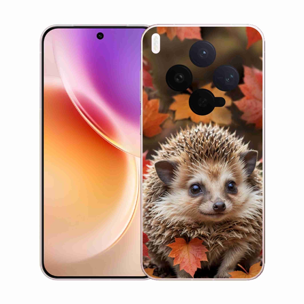 Gelový kryt mmCase na Vivo X300 5G - ježek v listí