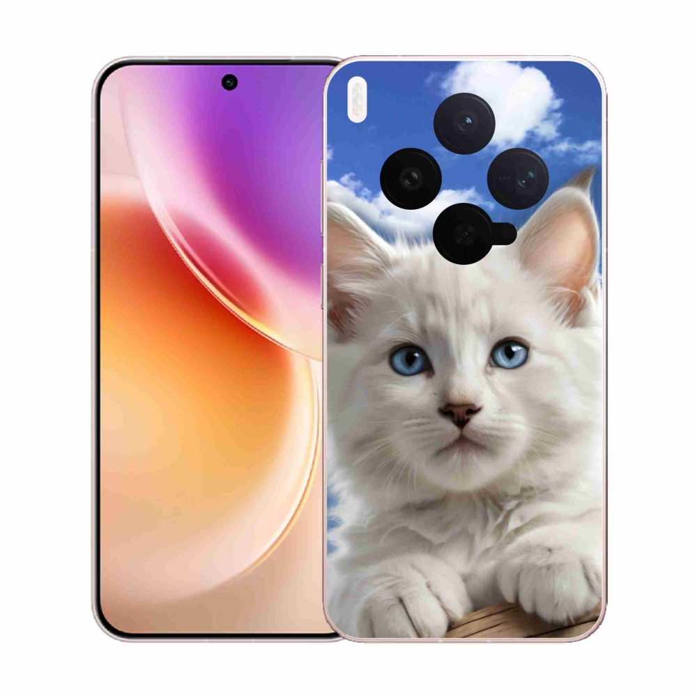 Gelový kryt mmCase na Vivo X300 5G - kotě a oblaka