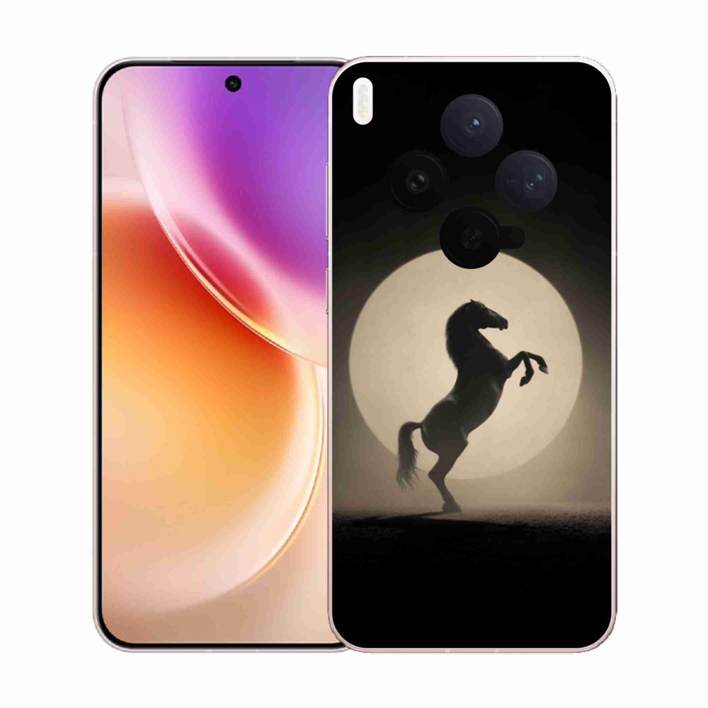 Gelový kryt mmCase na Vivo X300 5G - kůň v siluetě