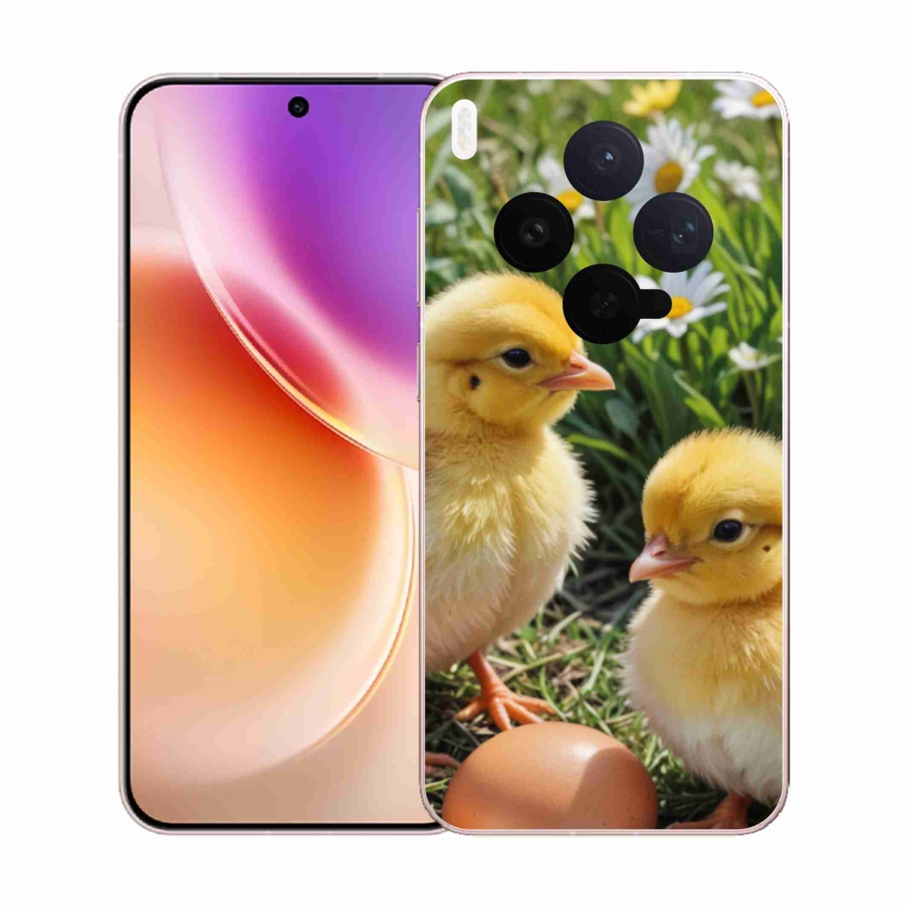 Gelový kryt mmCase na Vivo X300 5G - kuřátka