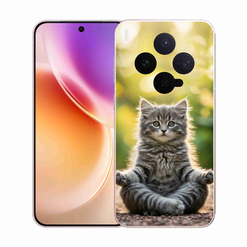 Gelový kryt mmCase na Vivo X300 5G - meditující kotě
