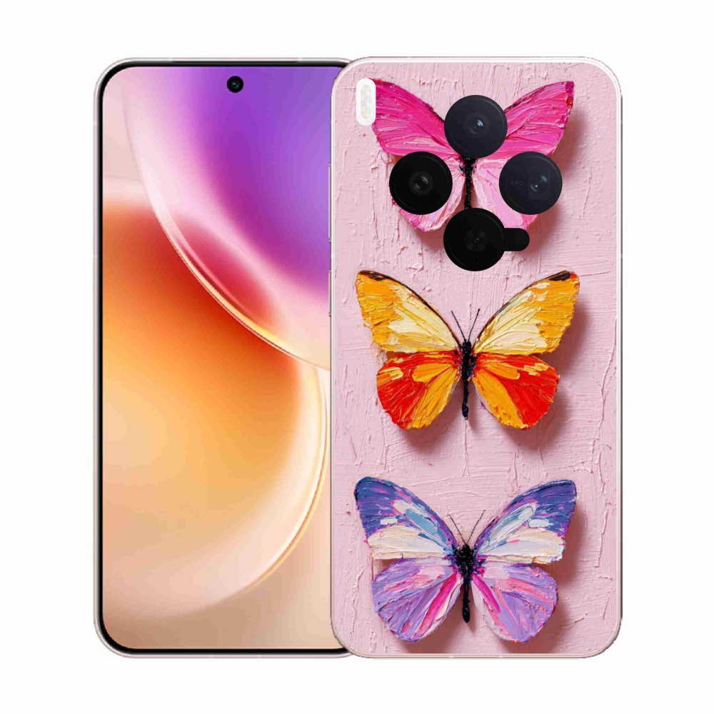 Gelový kryt mmCase na Vivo X300 5G - motýlí trojice