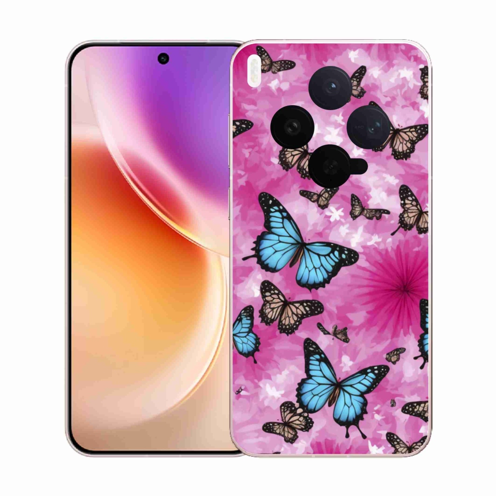 Gelový kryt mmCase na Vivo X300 5G - motýlí zahrada