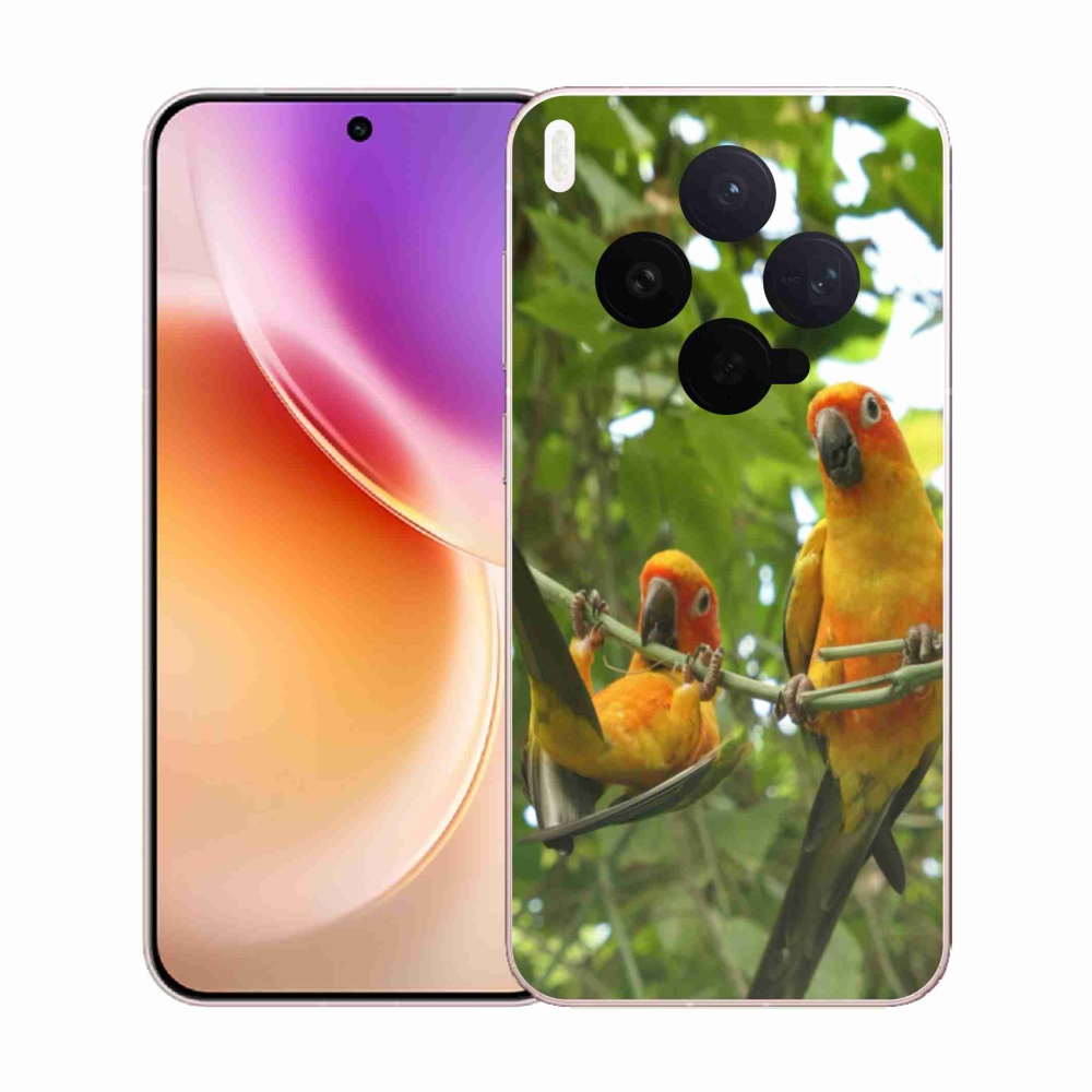 Gelový kryt mmCase na Vivo X300 5G - papoušci aratingy