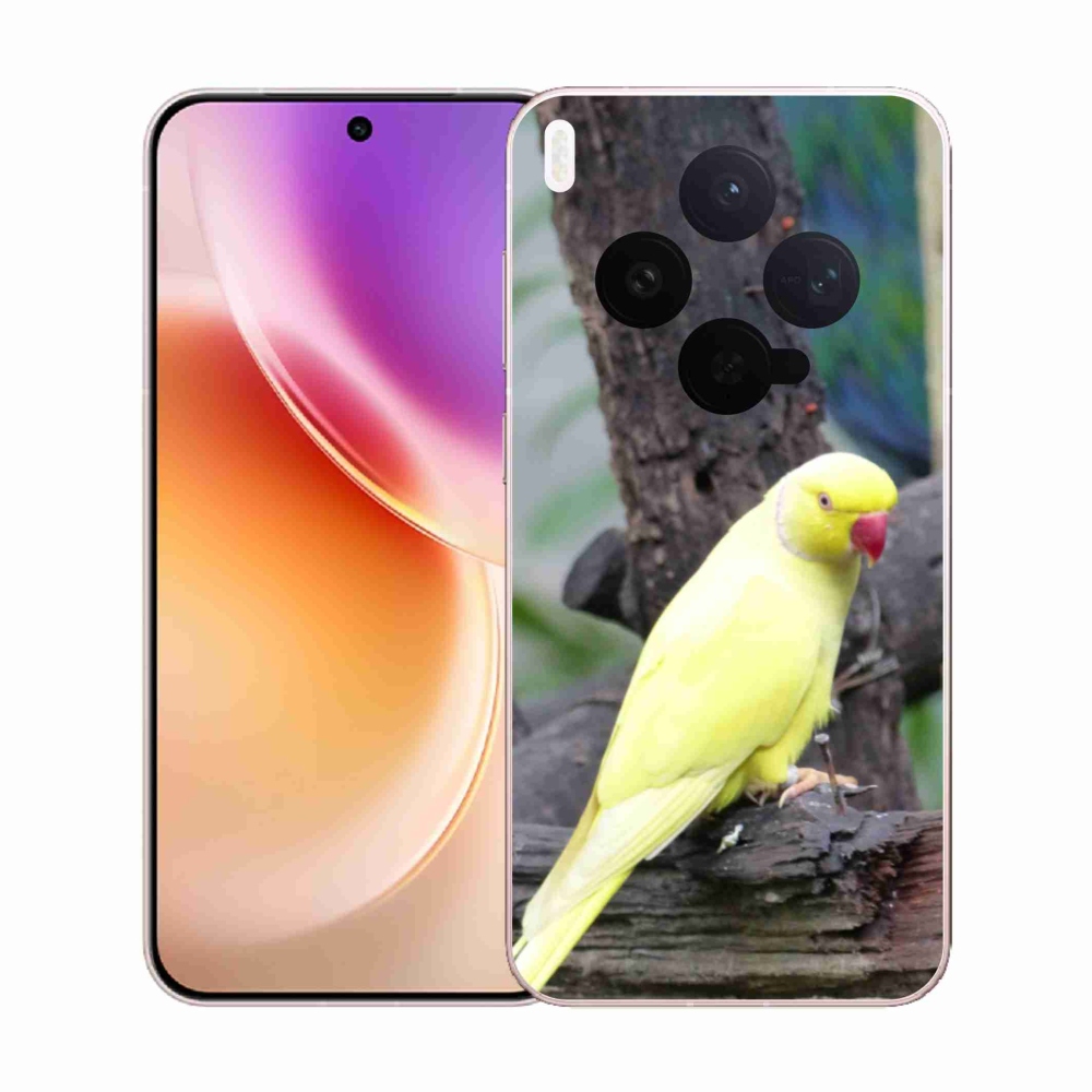 Gelový kryt mmCase na Vivo X300 5G - papoušek alexandr žlutý