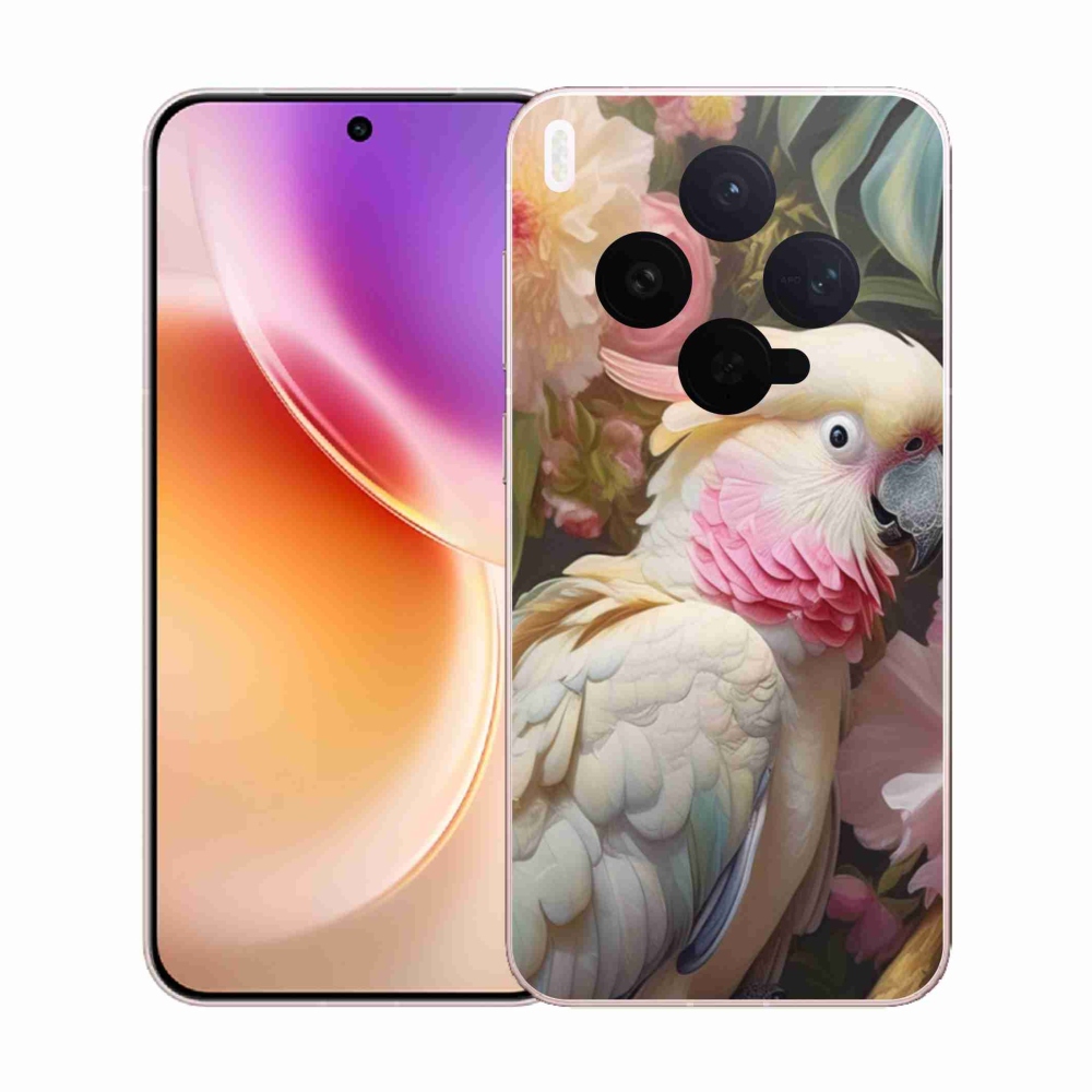 Gelový kryt mmCase na Vivo X300 5G - papoušek kakadu růžový 2