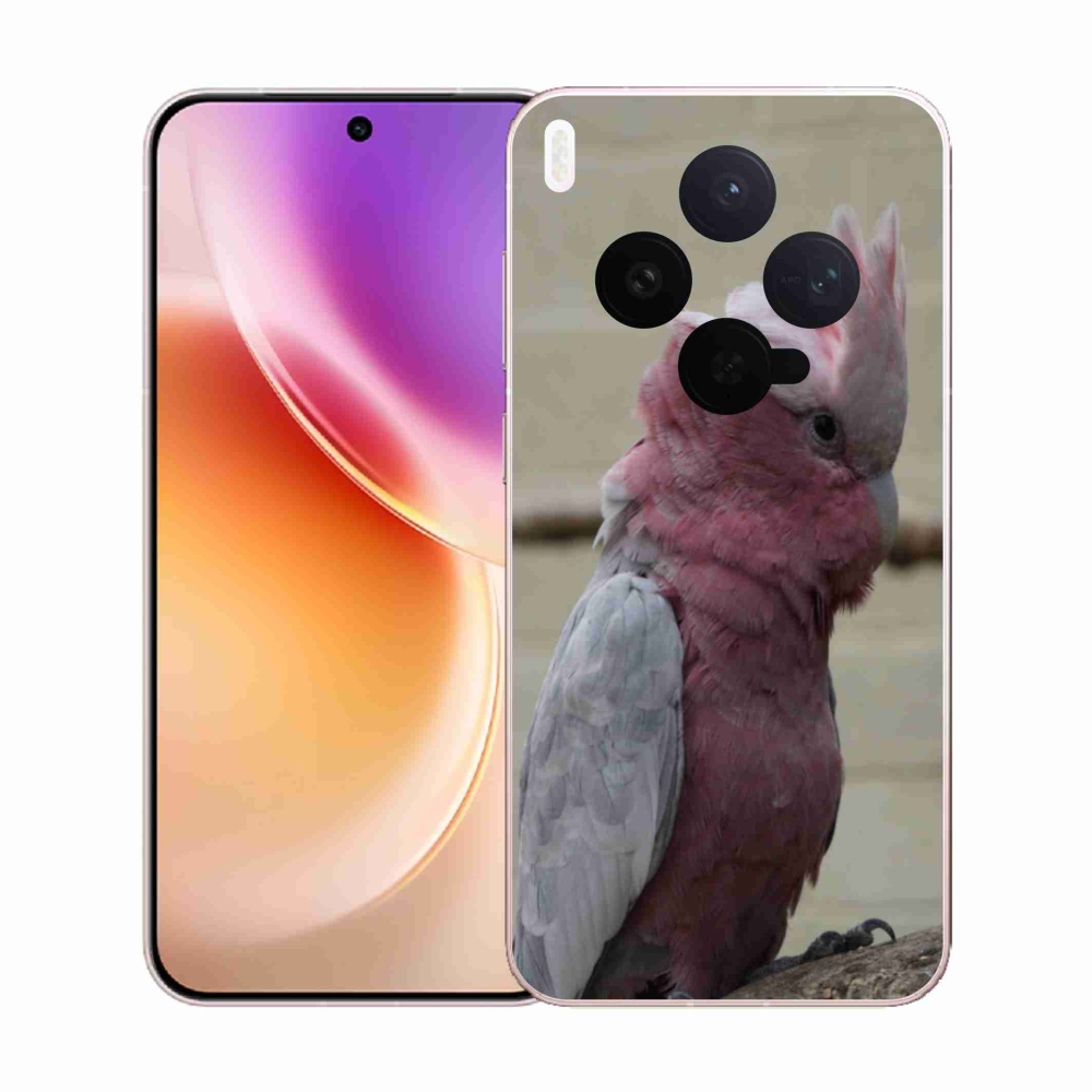 Gelový kryt mmCase na Vivo X300 5G - papoušek kakadu růžový