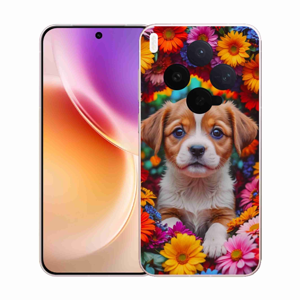 Gelový kryt mmCase na Vivo X300 5G - roztomilé štěně