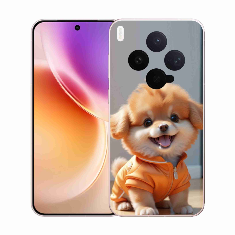 Gelový kryt mmCase na Vivo X300 5G - roztomilý pomeranian v mikině
