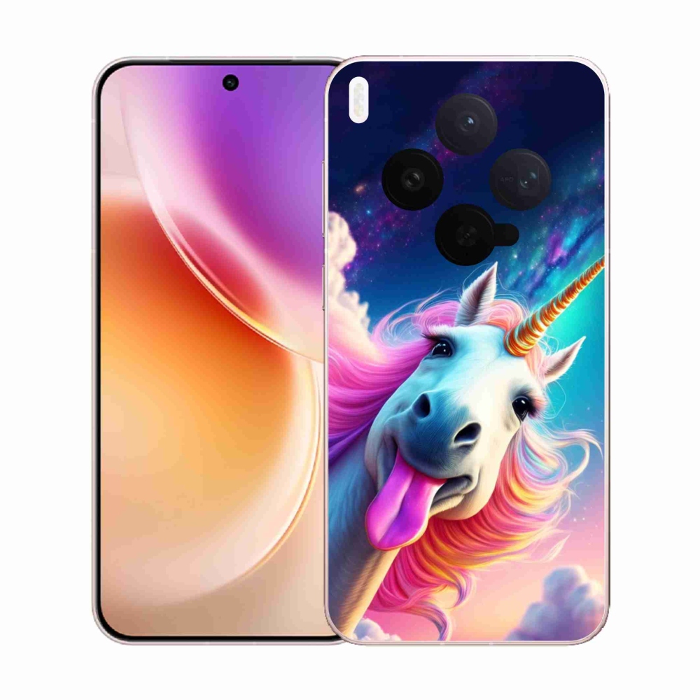 Gelový kryt mmCase na Vivo X300 5G - šílený jednorožec
