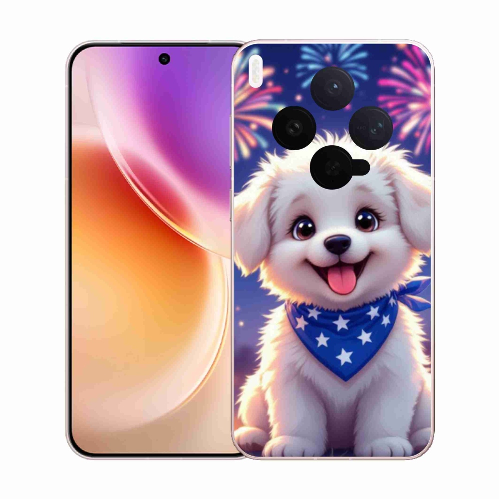 Gelový kryt mmCase na Vivo X300 5G - slavnostní štěně