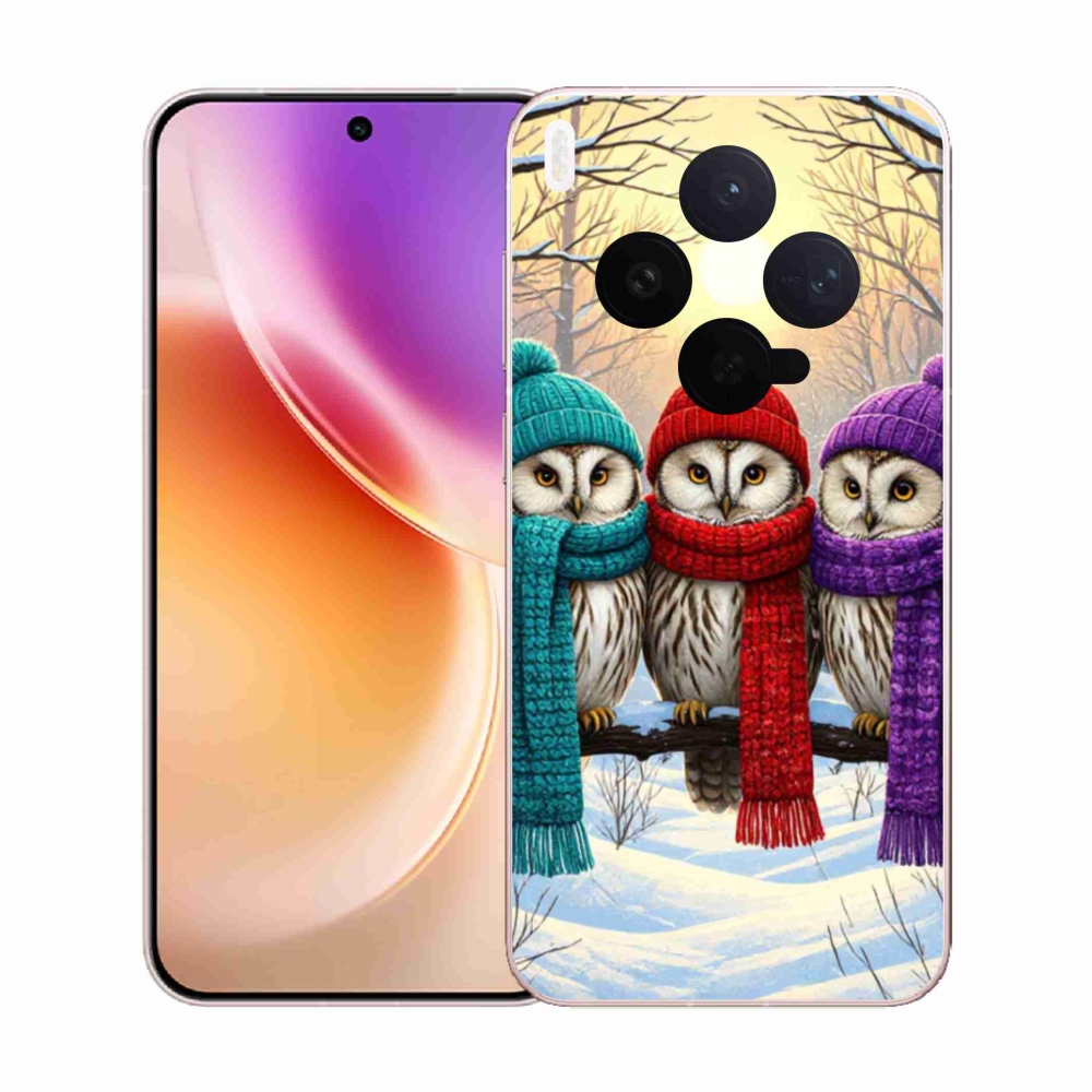 Gelový kryt mmCase na Vivo X300 5G - soví přátelé