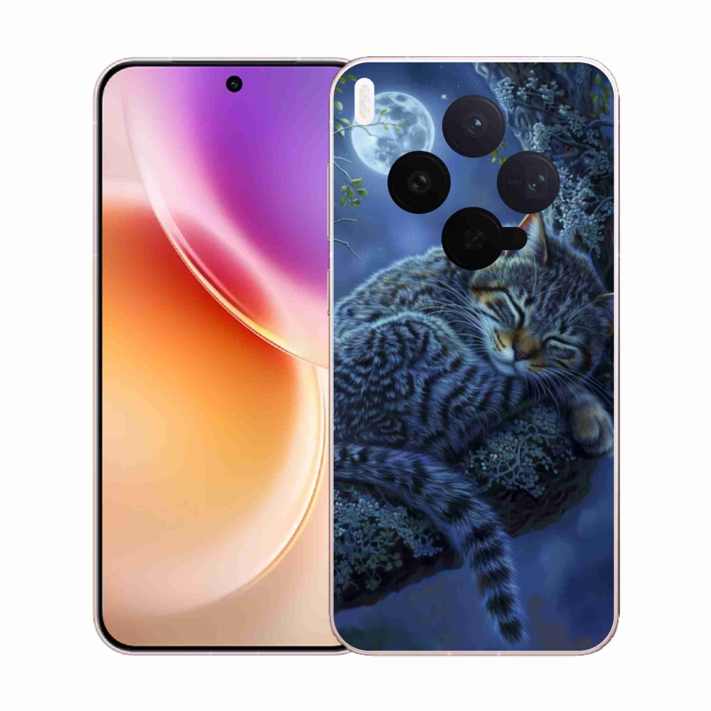 Gelový kryt mmCase na Vivo X300 5G - spící kočka