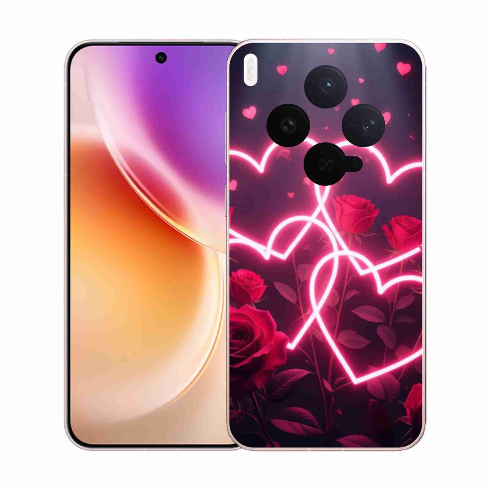 Gelový kryt mmCase na Vivo X300 5G - srdce lásky