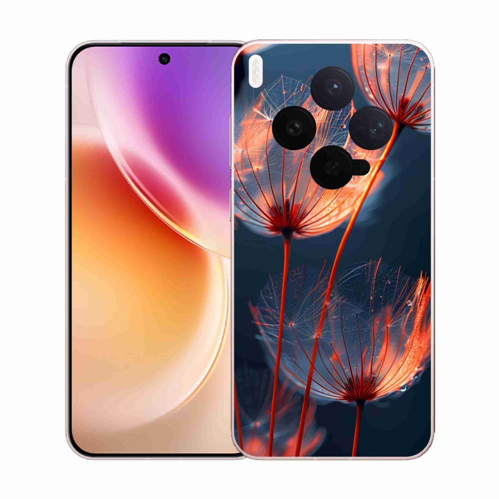 Gelový kryt mmCase na Vivo X300 5G - světélkující chmýří