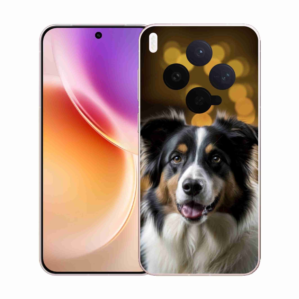 Gelový kryt mmCase na Vivo X300 5G - usměvavý australský ovčák