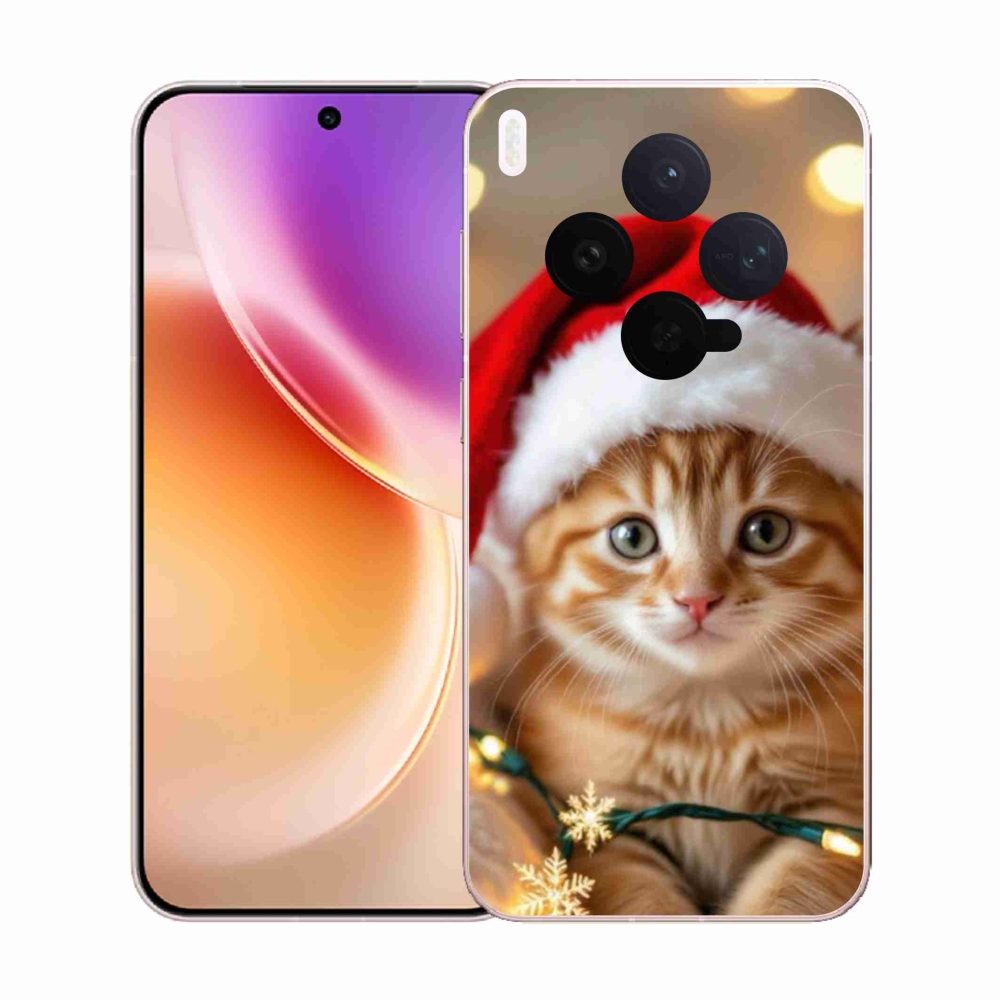 Gelový kryt mmCase na Vivo X300 5G - vánoční kotě