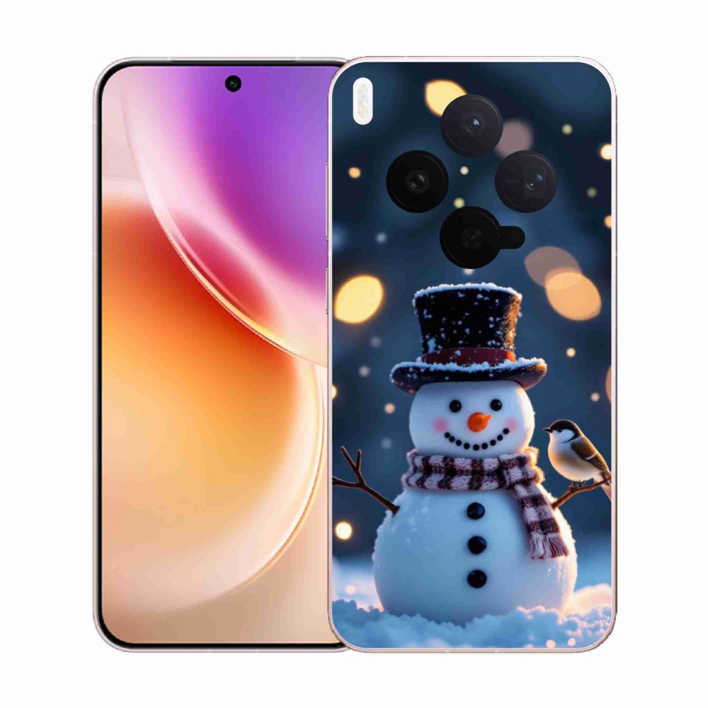 Gelový kryt mmCase na Vivo X300 5G - vánoční sněhulák