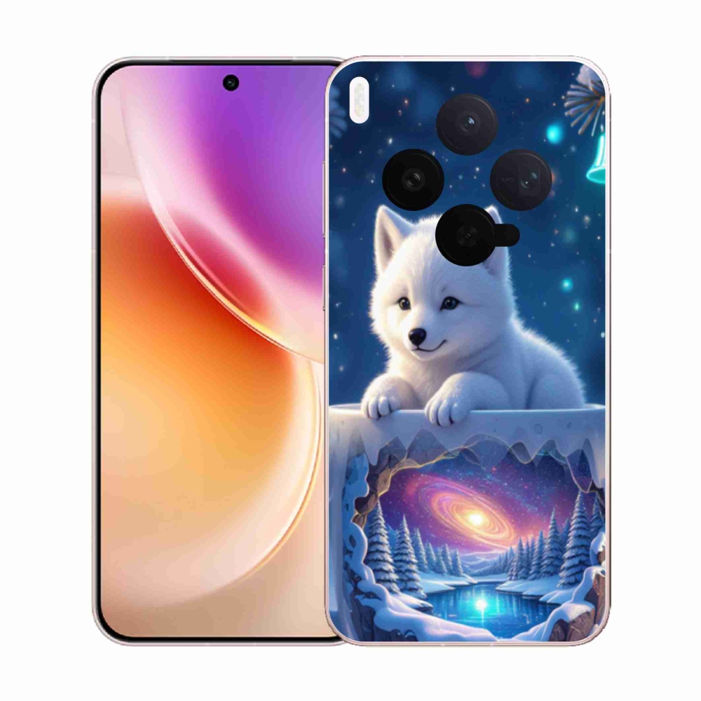 Gelový kryt mmCase na Vivo X300 5G - vánoční štěně