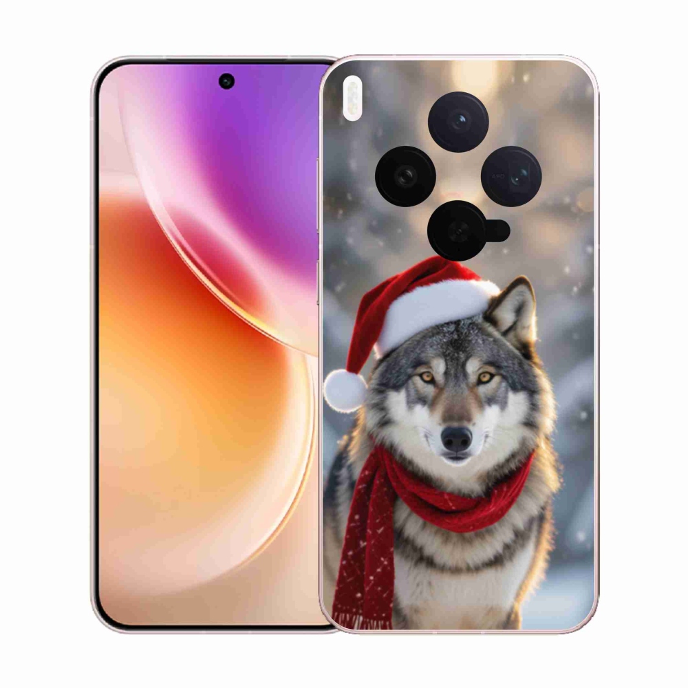 Gelový kryt mmCase na Vivo X300 5G - vánoční vlk