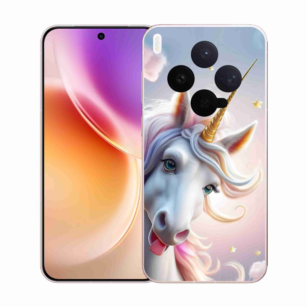 Gelový kryt mmCase na Vivo X300 5G - veselý jednorožec