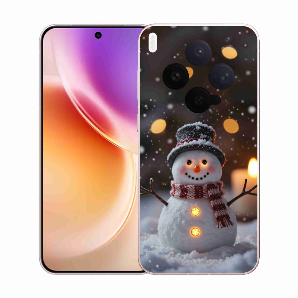 Gelový kryt mmCase na Vivo X300 5G - veselý sněhulák
