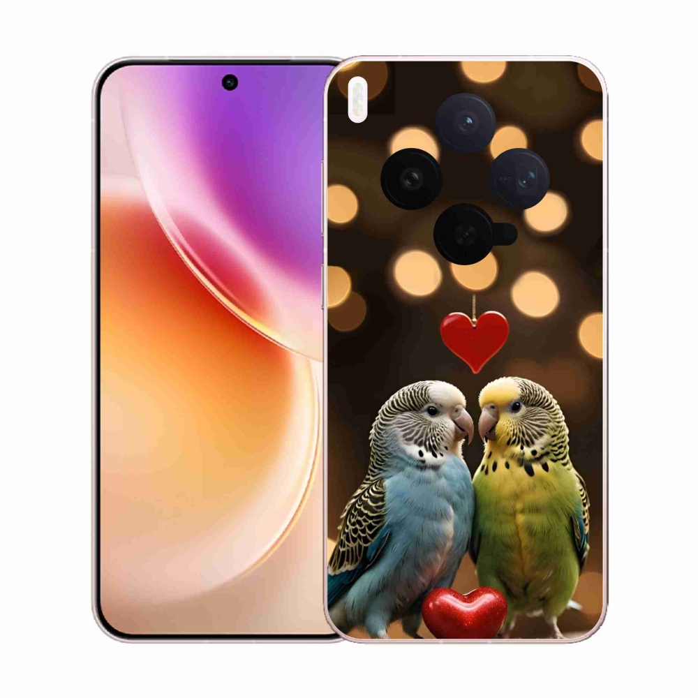 Gelový kryt mmCase na Vivo X300 5G - zamilovaní papoušci