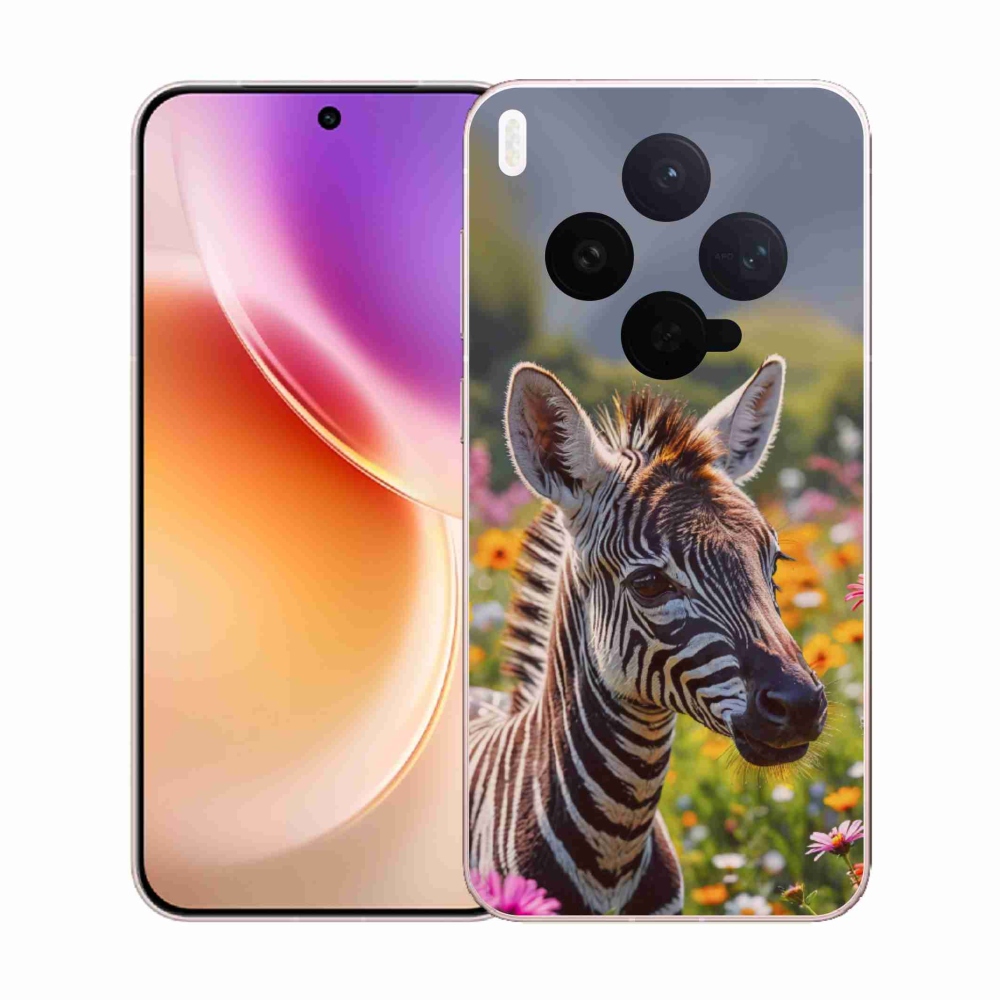 Gelový kryt mmCase na Vivo X300 5G - zebra na louce