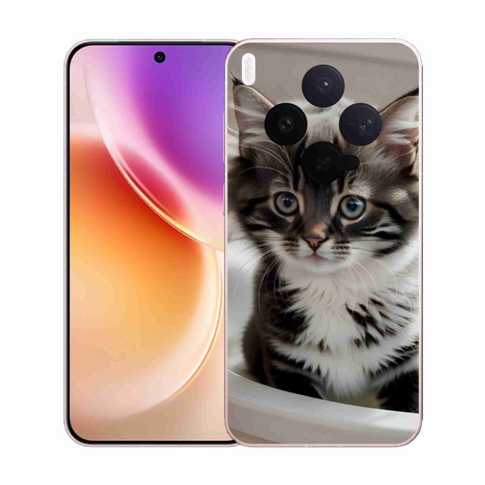 Gelový kryt mmCase na Vivo X300 5G - zvědavé kotě