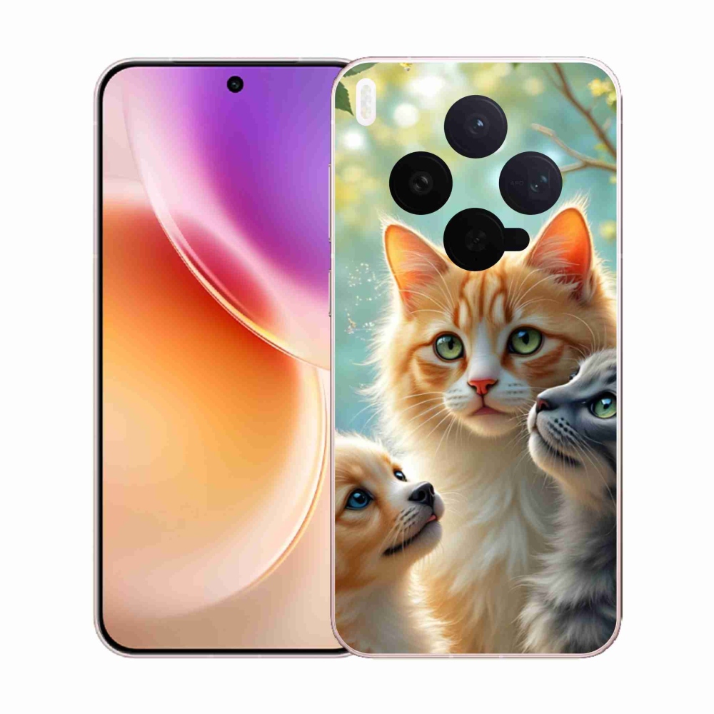 Gelový kryt mmCase na Vivo X300 5G - zvířecí přátelství 2