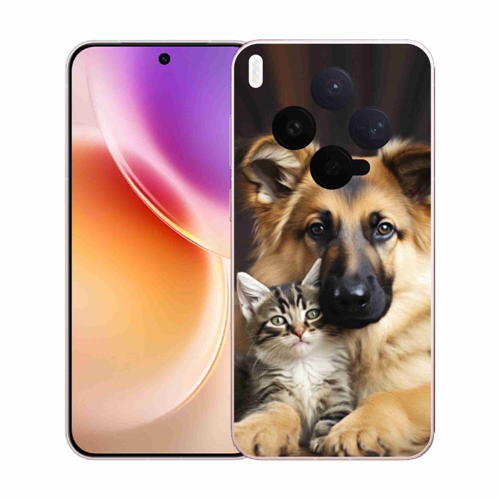 Gelový kryt mmCase na Vivo X300 5G - zvířecí přátelství