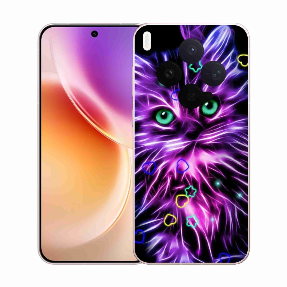 Gelový kryt mmCase na Vivo X300 - abstraktní kočka