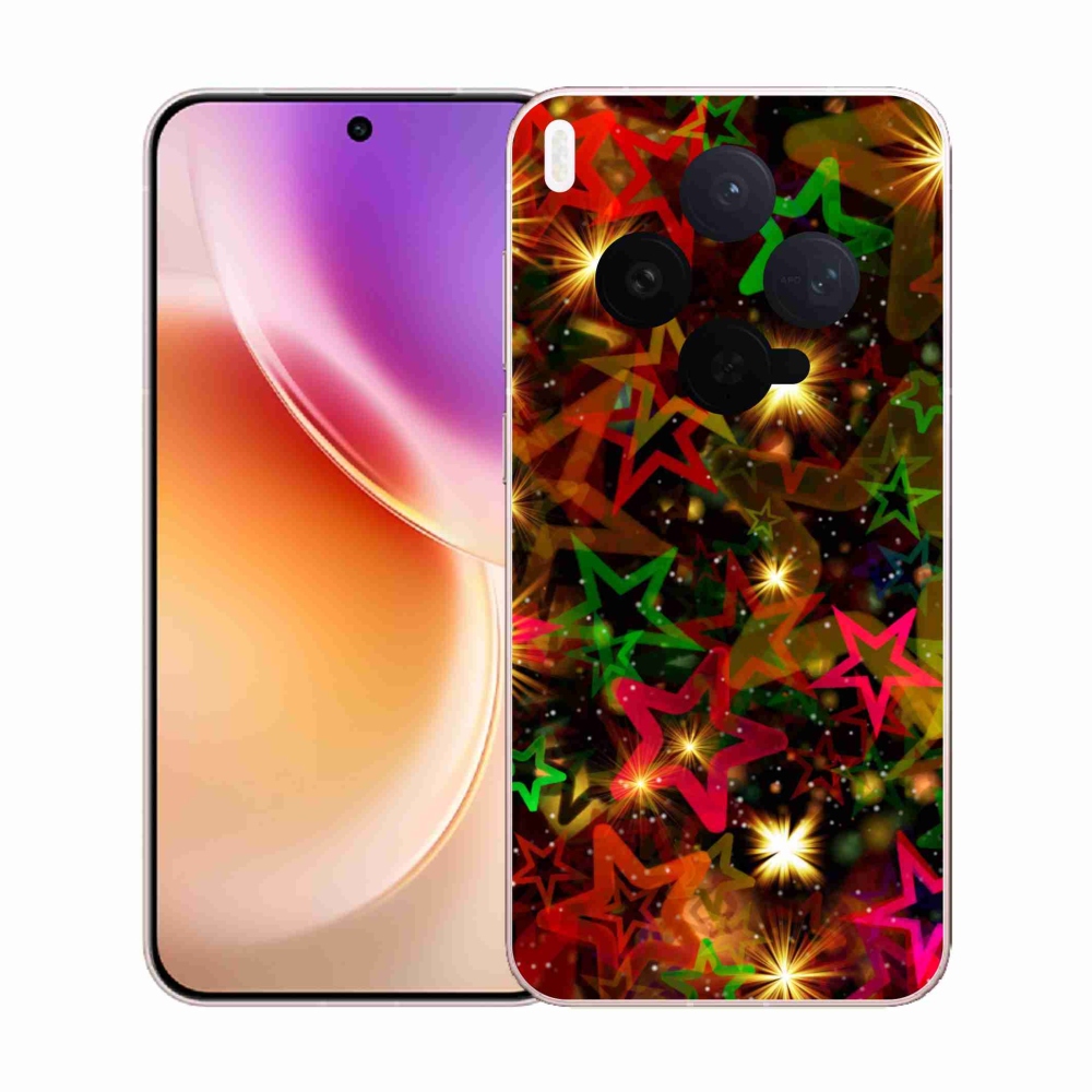 Gelový kryt mmCase na Vivo X300 - barevné hvězdičky