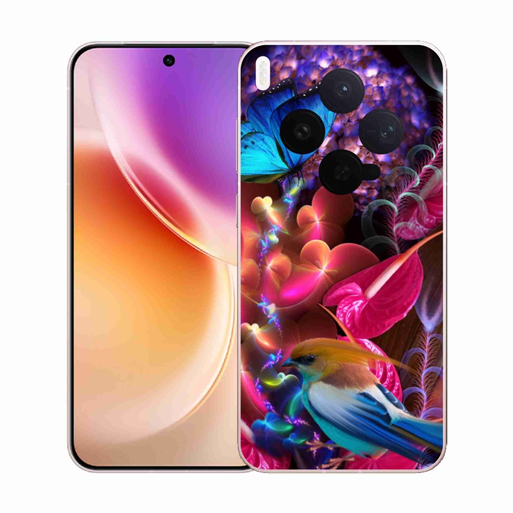 Gelový kryt mmCase na Vivo X300 - barevné květiny