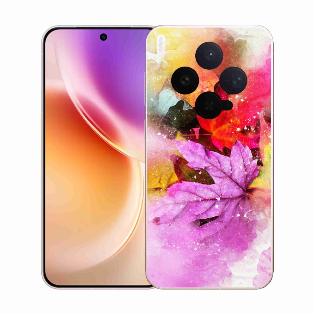 Gelový kryt mmCase na Vivo X300 - barevné listy