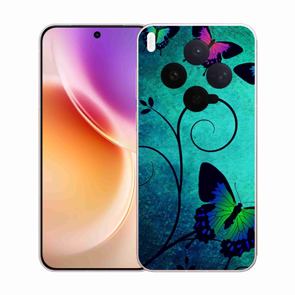 Gelový kryt mmCase na Vivo X300 - barevní motýli