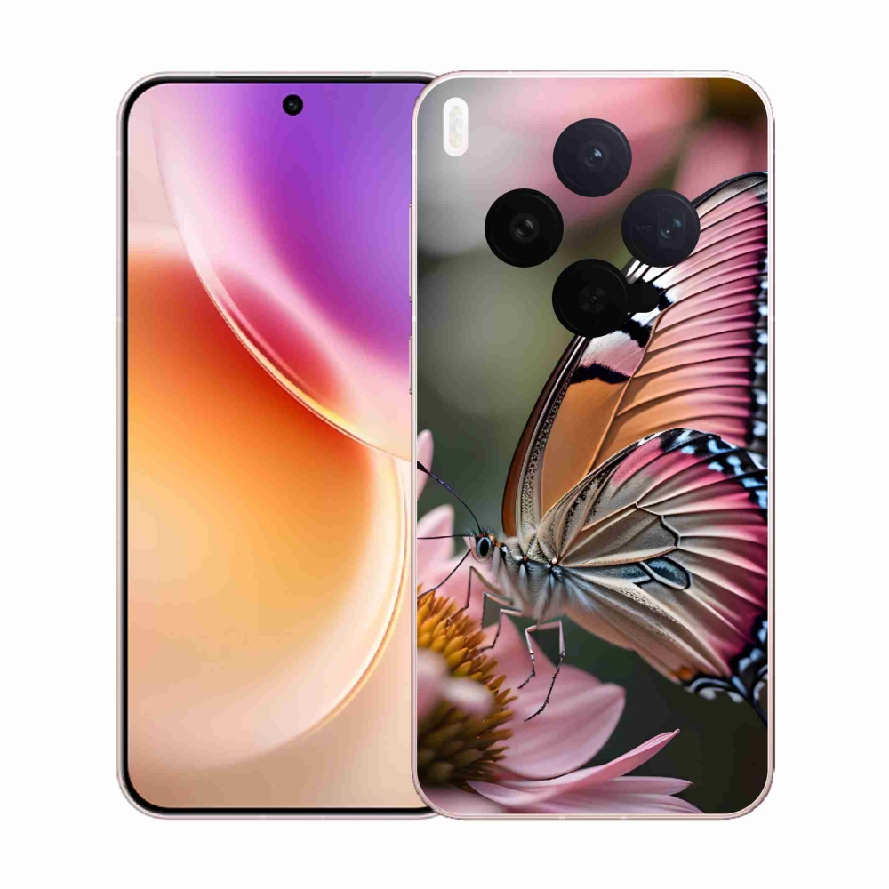 Gelový kryt mmCase na Vivo X300 - barevný motýl