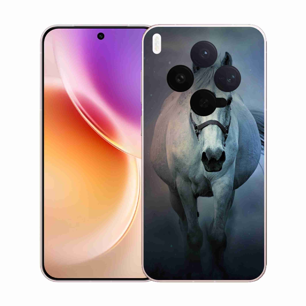 Gelový kryt mmCase na Vivo X300 - běžící bílý kůň