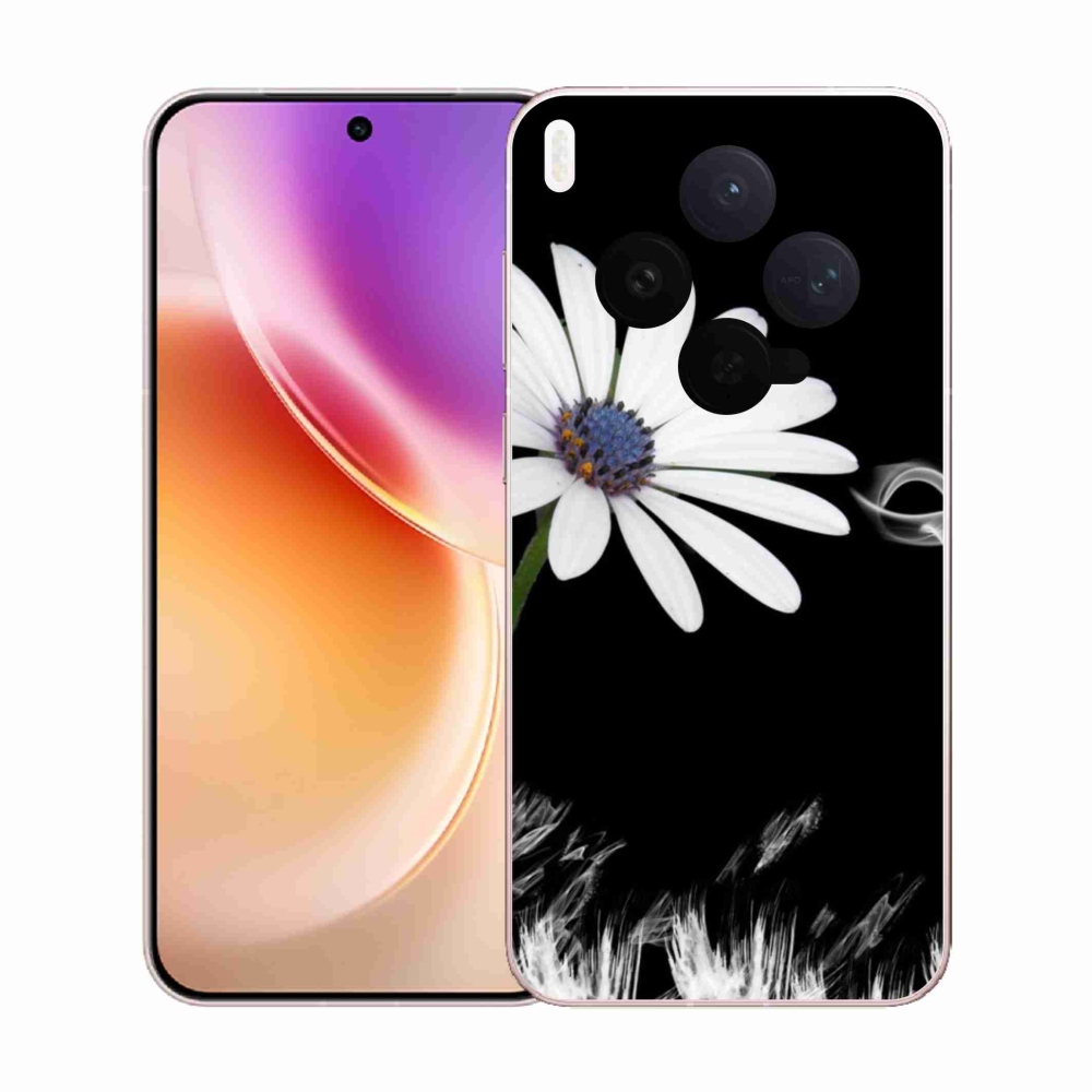 Gelový kryt mmCase na Vivo X300 - bílá květina