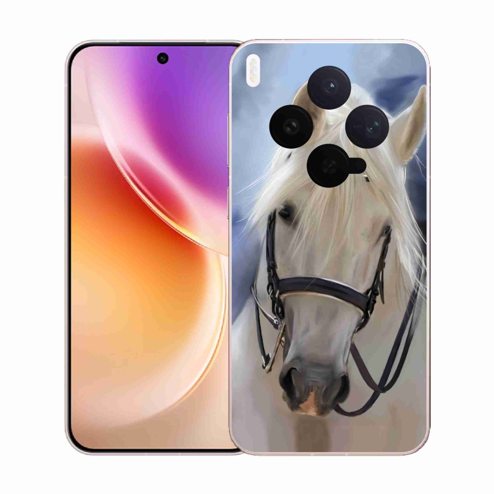 Gelový kryt mmCase na Vivo X300 - bílý kůň