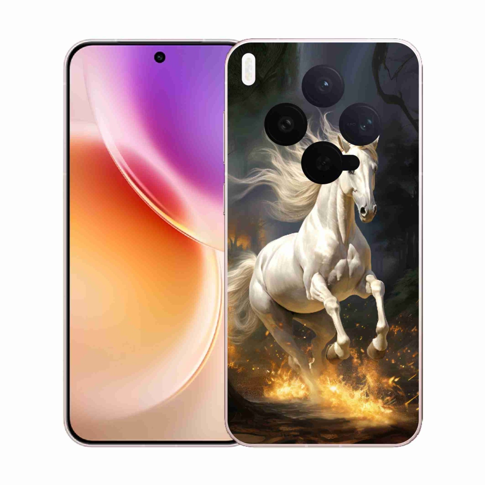 Gelový kryt mmCase na Vivo X300 - bílý kůň 2