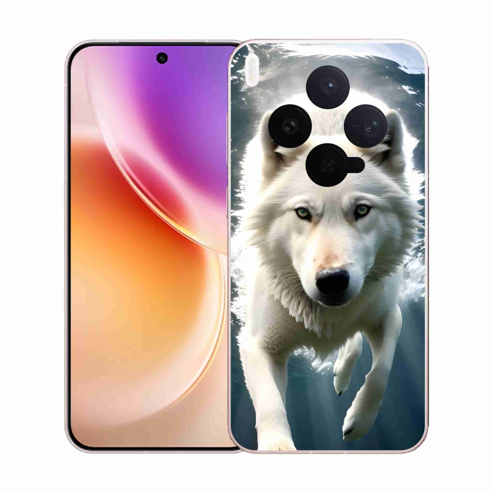Gelový kryt mmCase na Vivo X300 - bílý vlk