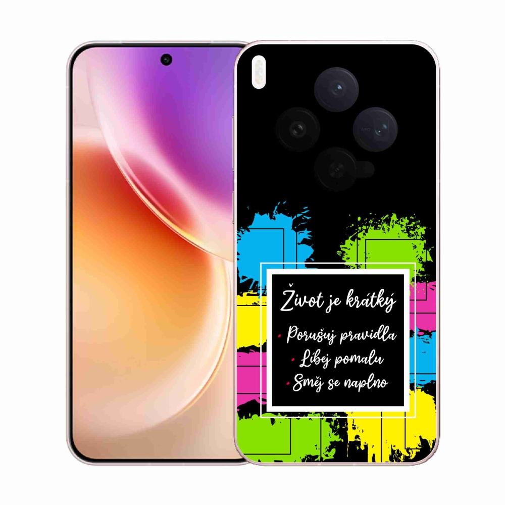 Gelový kryt mmCase na Vivo X300 - citát 5 černé pozadí