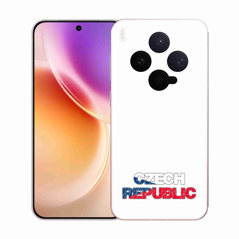 Gelový kryt mmCase na Vivo X300 - Czech Republic bílé pozadí