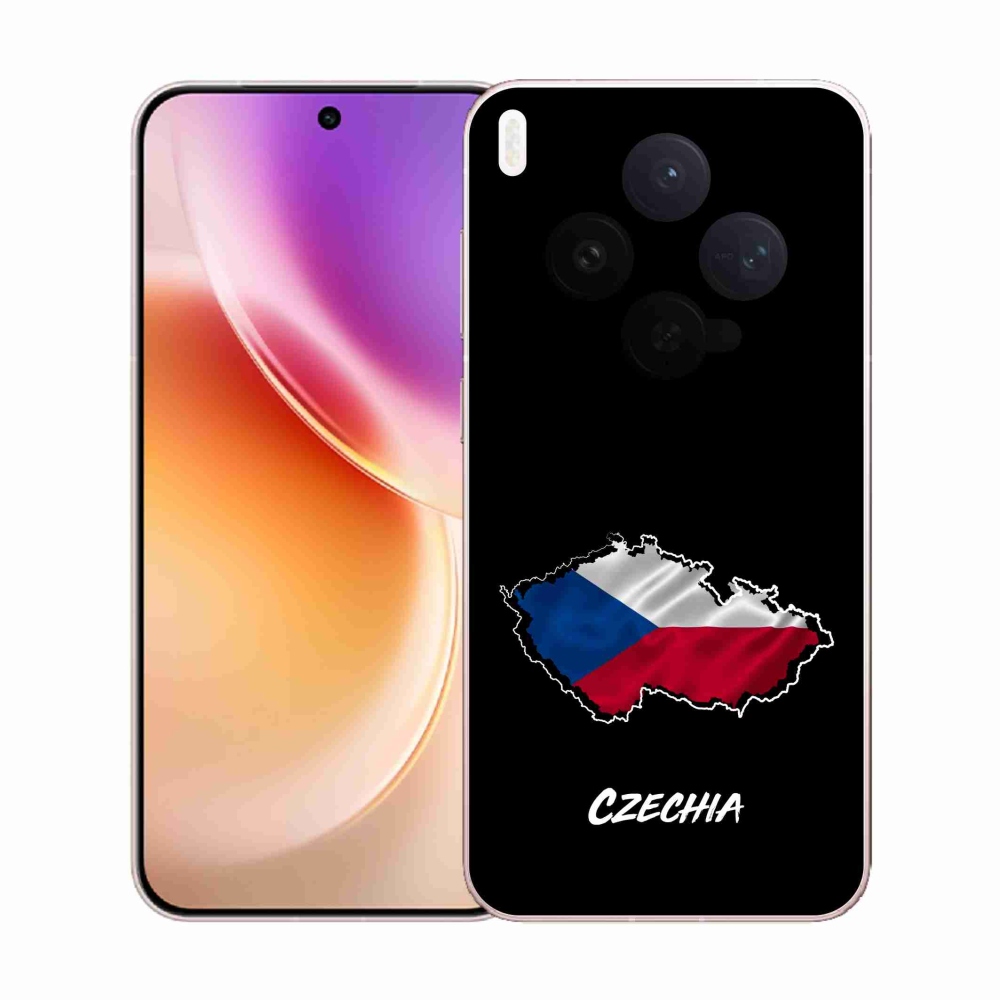Gelový kryt mmCase na Vivo X300 - Czechia černé pozadí