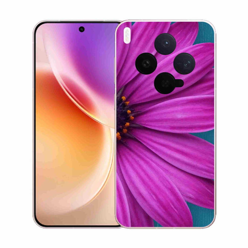 Gelový kryt mmCase na Vivo X300 - fialová kopretina