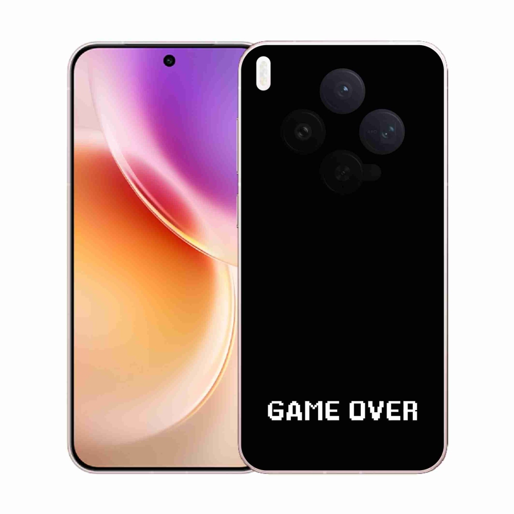 Gelový kryt mmCase na Vivo X300 - game over černé pozadí
